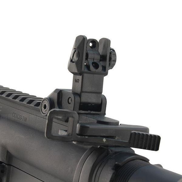 DLG TACTICAL (DLG-167) High Front and Rear Sight Set, Black, Detachable on Picatinny, Flip-up