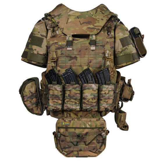 Warmor Gen. 3 class 6 assault armor suit with plates and protection of the neck, shoulders, sides, waist, abdomen, hips