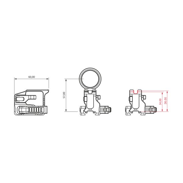 Scope Mount for Trijicon MRO DAVIKA RDM-02 Coyote