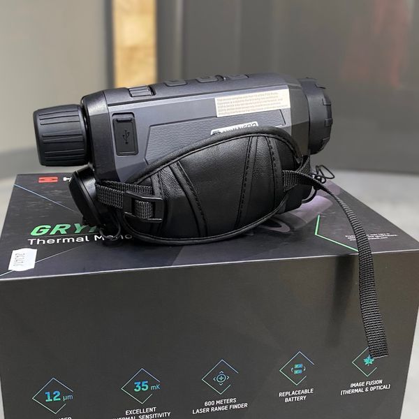 Thermal imaging monocular HikMicro Gryphon GH25L LRF, 1200 m, 25 mm, laser rangefinder (600 m), digital camera 1080p, Wi-Fi