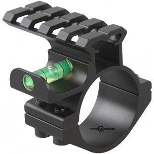 Кільце Vector Optics 30/25,4 мм з бульбашковим рівнем і планкою Пікатіні зверху 6464 фото
