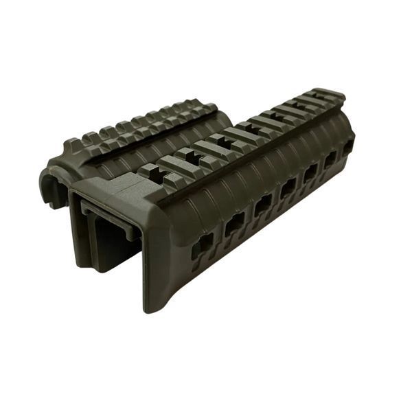 Цівка на АК 47/74 DLG TACTICAL (DLG-099) полімерна, колір Олива, 2 планки picatinny з кріпленням M-LOK 0219 фото