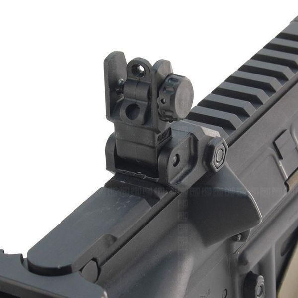 DLG TACTICAL (DLG-166) Low Front and Rear Sight Set, Black, Detachable on Picatinny, Flip-up