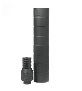 Sound Suppressor System (PBS) with Muzzle Brake for AR-15 Cerakote - armor black