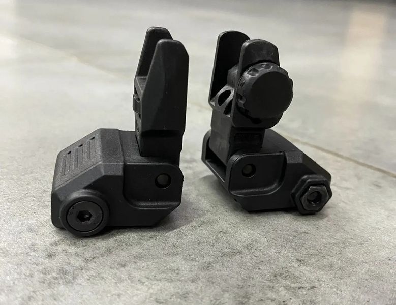 DLG TACTICAL (DLG-166) Low Front and Rear Sight Black on Picatinny