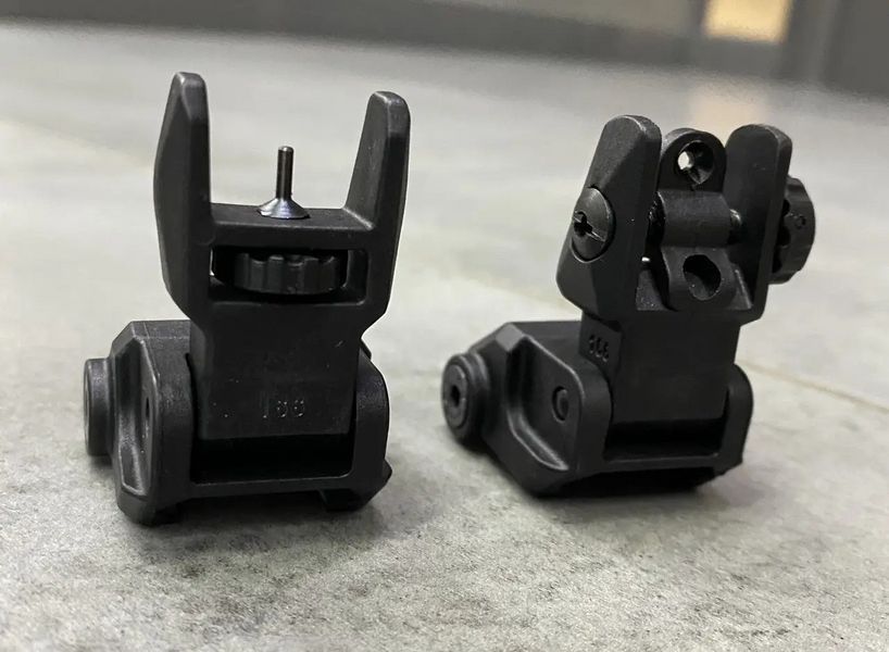 DLG TACTICAL (DLG-166) Low Front and Rear Sight Black on Picatinny