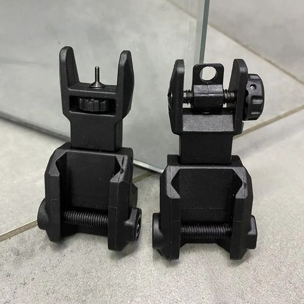 DLG TACTICAL (DLG-167) High Front and Rear Sight Black Detachable on Picatinny