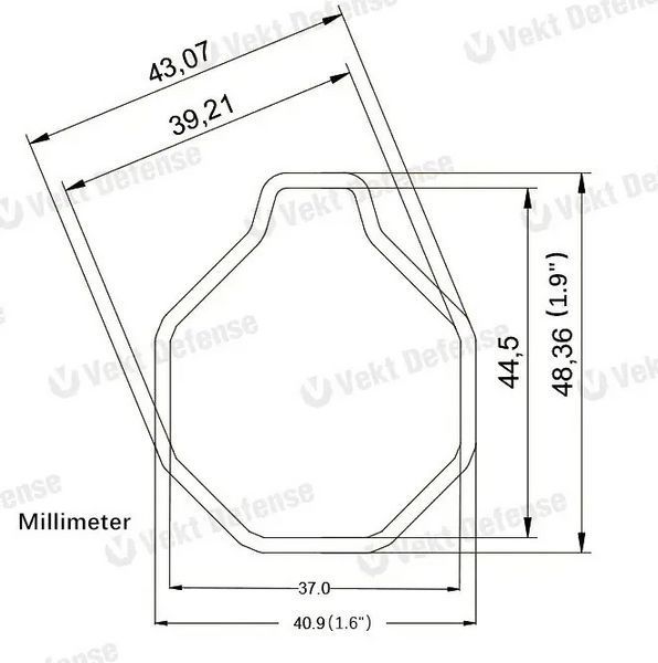 Цевье AR-15 Карбоновое волокно, 17" M-LOK Vector Optics (SCRAAM-61) 4442 фото
