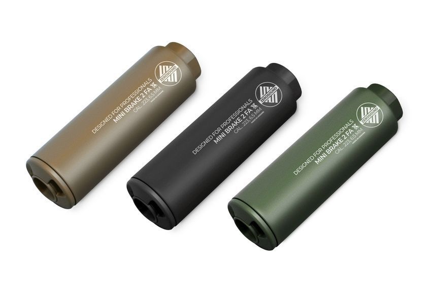 Zerosound TITAN MINI BRAKE II Full Auto Sound Moderator cal. 223 Rem (includes MBC) 1/2-28 thread. FDE