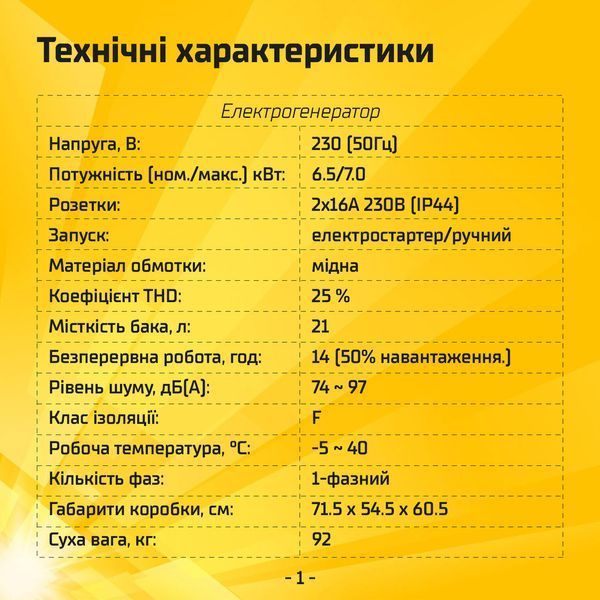 Бензиновый генератор на 6.5 кВт MB8000E-A 4094 фото