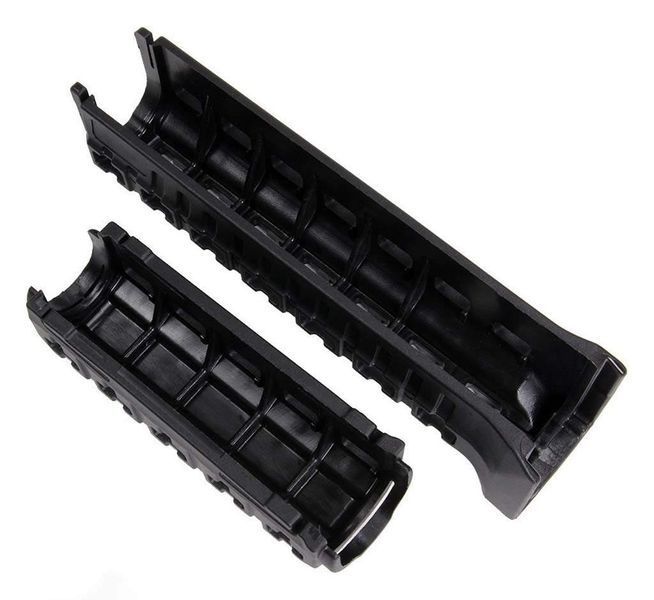 DLG Tactical Handguard for AK-47/74 with 2 Picatinny Rails + M-LOK Slots (Polymer) Black