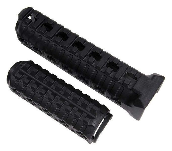 DLG Tactical Handguard for AK-47/74 with 2 Picatinny Rails + M-LOK Slots (Polymer) Black