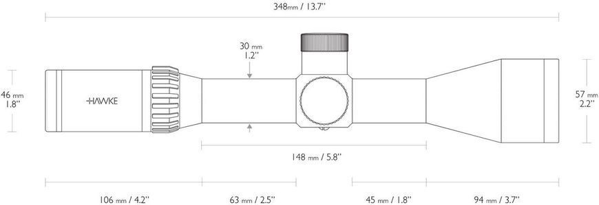 Hawke Airmax Compact 6-24x50 SF Rifle Scope AMX Illuminated Reticle