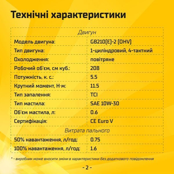 Бензиновый генератор на 2 кВт MB2500E-A 4099 фото