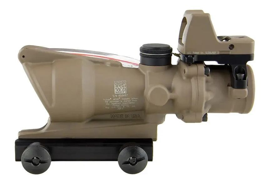 Приціл Trijicon ACOG 4x32 сітка .223 Red Chevron/RMR Type 2 3.25 MOA. FDE 0713 фото