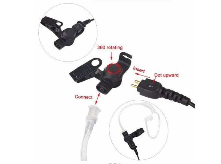 Прихована гарнітура для Motorola DP4400 / DP4600 / DP4800 з PTT блоком 6392 фото
