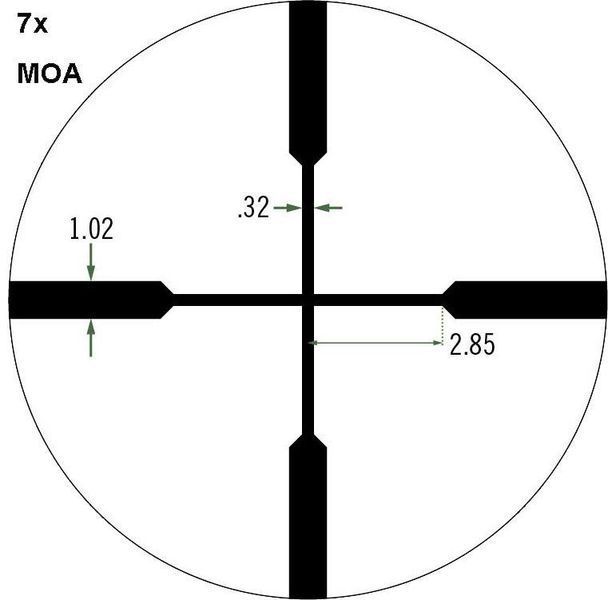 Приціл оптичний Vortex Crossfire II 2-7x32 Scout Scope з сіткою V-Plex (MOA) 0677 фото
