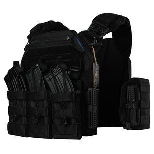WARMOR 3 plate carrier with quick release system and pouches (multicam) Black