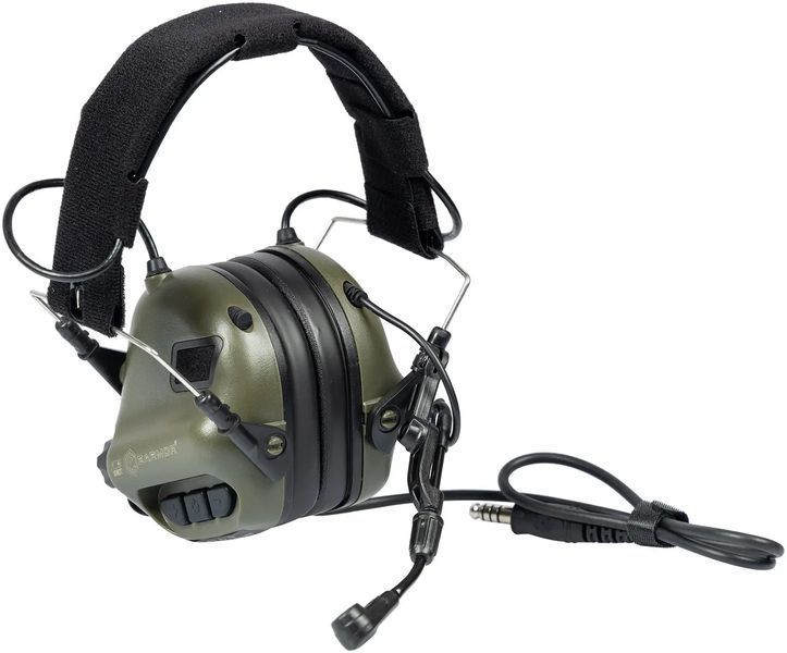 Активные наушники Earmor M32X Mod4 Green с микрофоном (совместимы с ARC Rail ) 5464 фото