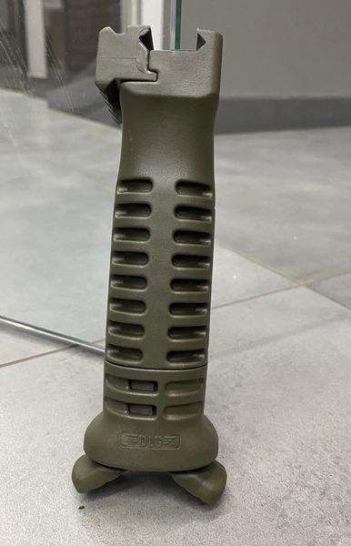 Рукоятка перенесення вогню DLG TACTICAL (DLG-066), Олива, із сошками, з планкою пікатінні, висота до 220 мм 0227 фото