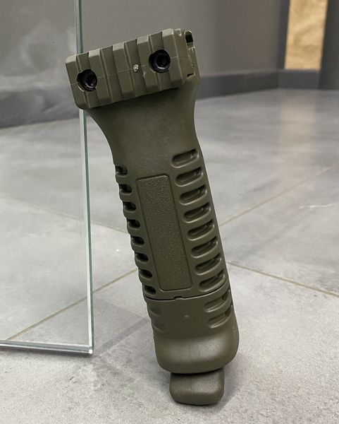 Рукоятка перенесення вогню DLG TACTICAL (DLG-066), Олива, із сошками, з планкою пікатінні, висота до 220 мм 0227 фото