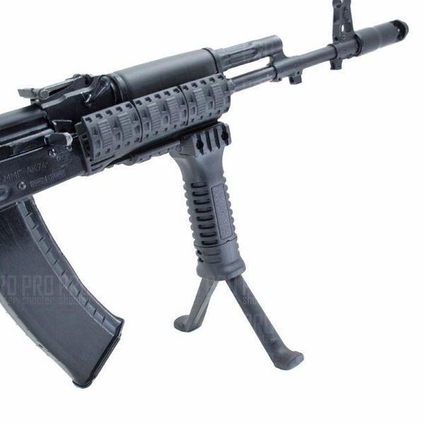 Рукоятка перенесення вогню DLG TACTICAL (DLG-066), Олива, із сошками, з планкою пікатінні, висота до 220 мм 0227 фото