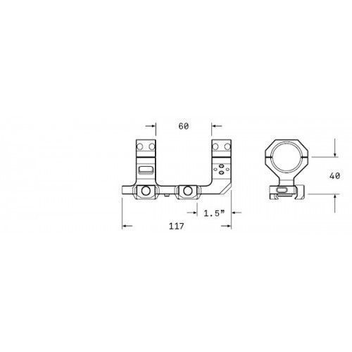 AUDERE Levitas Diam 30 H40 One-Piece Mount